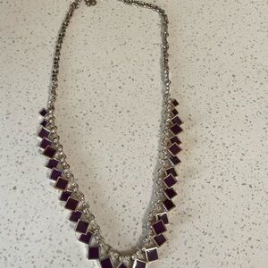 Elegant Purple and Silver Necklace